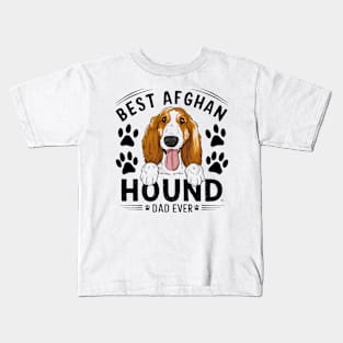 Best Afghan Hound Ever Funny Quote Vintage Dad Lover Kids T-Shirt